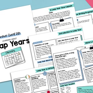 Curious Quest Kits Learning About Leap Years, Digital Download, Printable Download, Instant Download, Leap Year, STEM, STEM Lessons