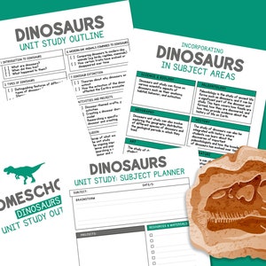 Homeschool Dinosaurier-Einheit-Studienentwurf, Homeschool, Dinosaurier-Einheit-Studie, digitaler Download, druckbare Download, sofortiger Download, Dinosaurier