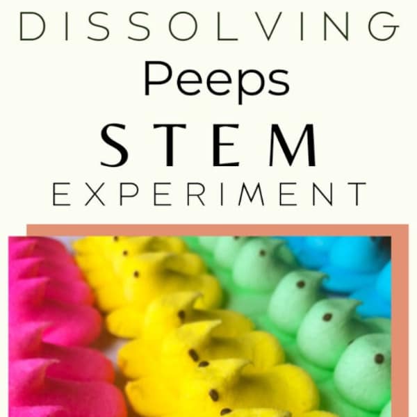 Dissolving Peeps Stem Experiment, Dissolving Peeps, STEM Experiment, Digital Download, Printable Download, Instant Download, STEM Activities