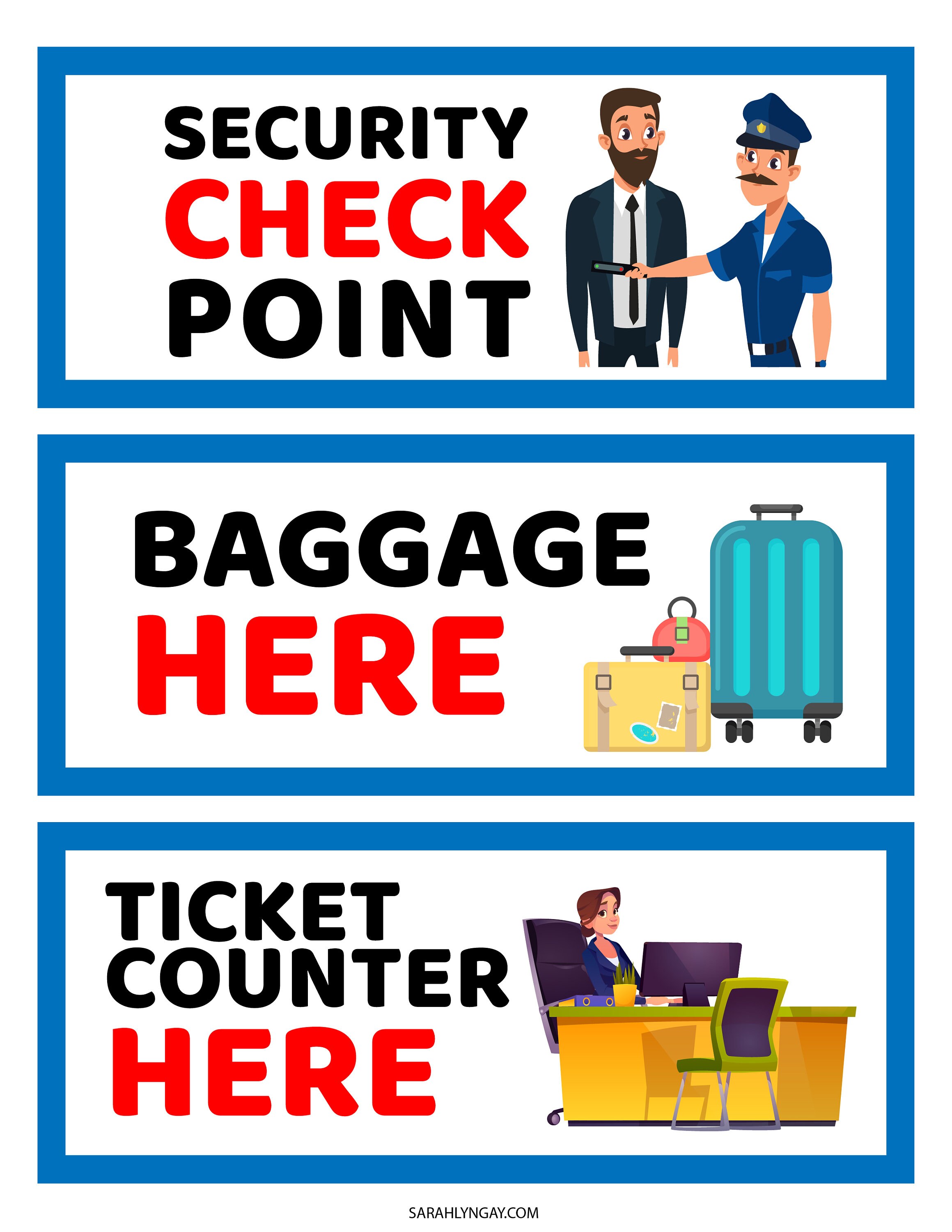 Airport Pretend Play, Pretend Play, Digital Download, Printable ...