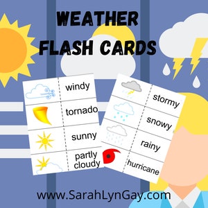 Cartes météo, météo, cartes flash, téléchargement numérique, téléchargement imprimable, téléchargement immédiat, STEM, activités STEM, activité météo