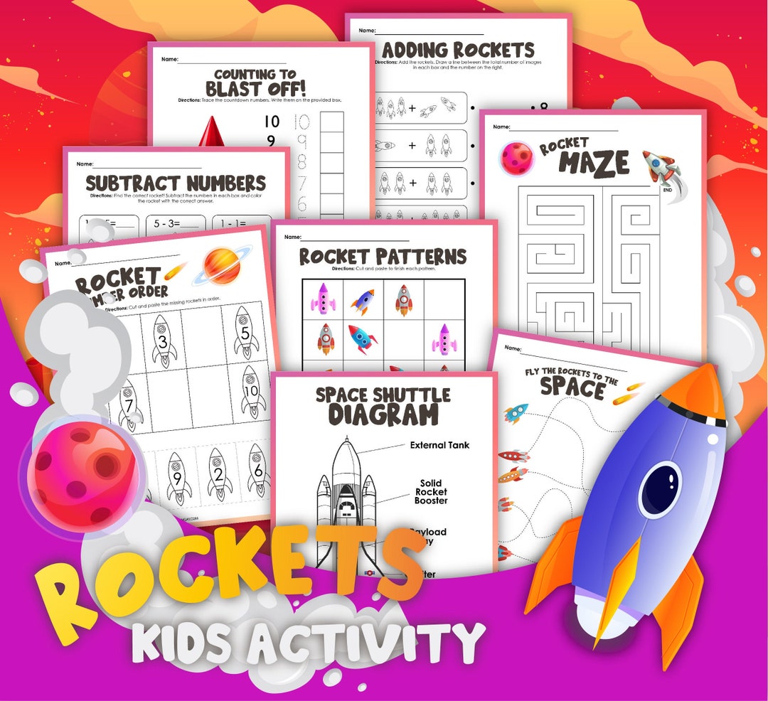Rockets, Rocket Math, Digital Download, Instant Download, Kid’s ...