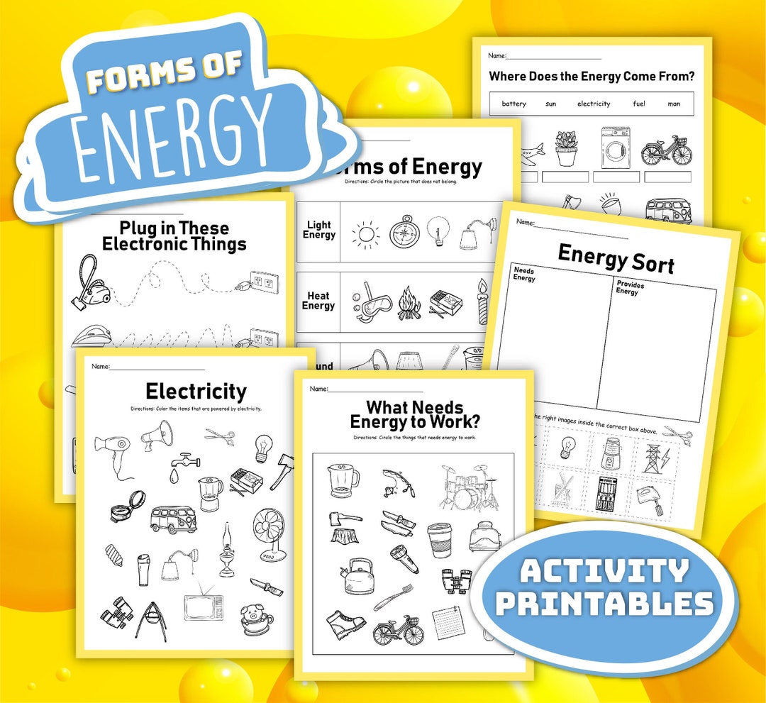 Forms of Energy, Light Energy, Heat Energy, Sound Energy, Digital
