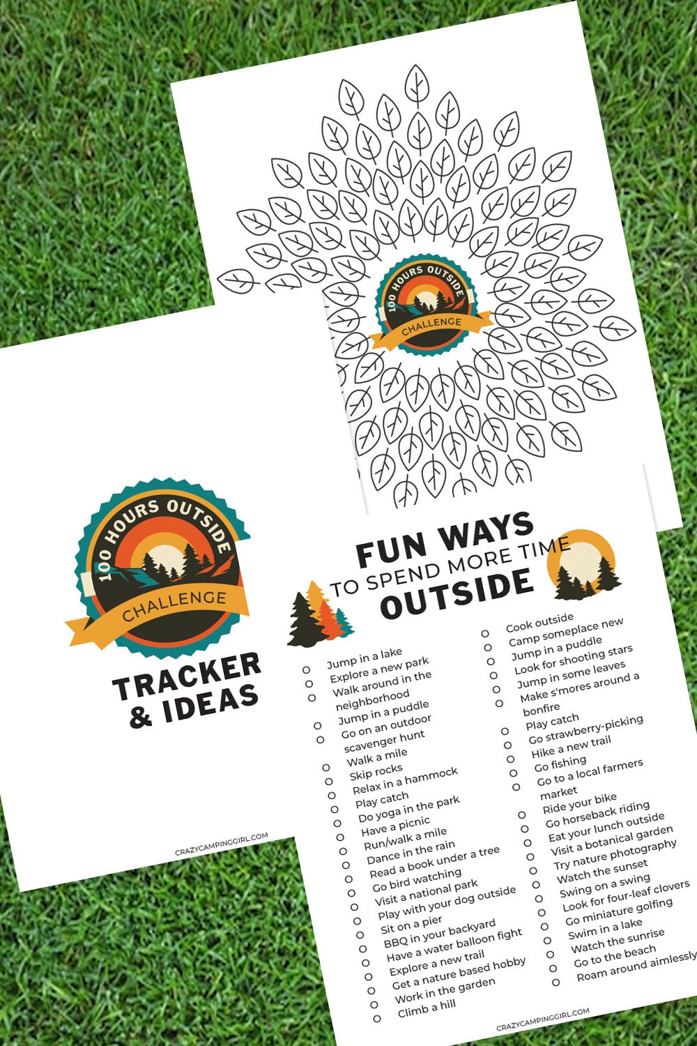 100 Hours Outside Challenge, Outside Challenge, 100 Hours, Digital Download, Printable Download, Instant Download, STEM, STEM Activity