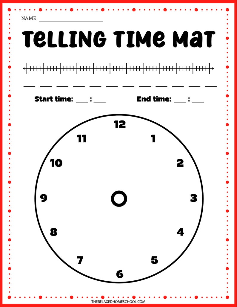 Telling Time, Parts of A Clock, Telling Time Activity Set, Instant