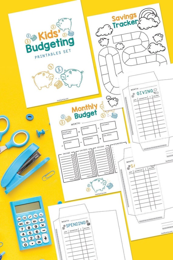 Kids Budgeting Printables Set, budgeting for kids, STEM, digital download, STEM lessons, printable downloads, instant download, budgeting