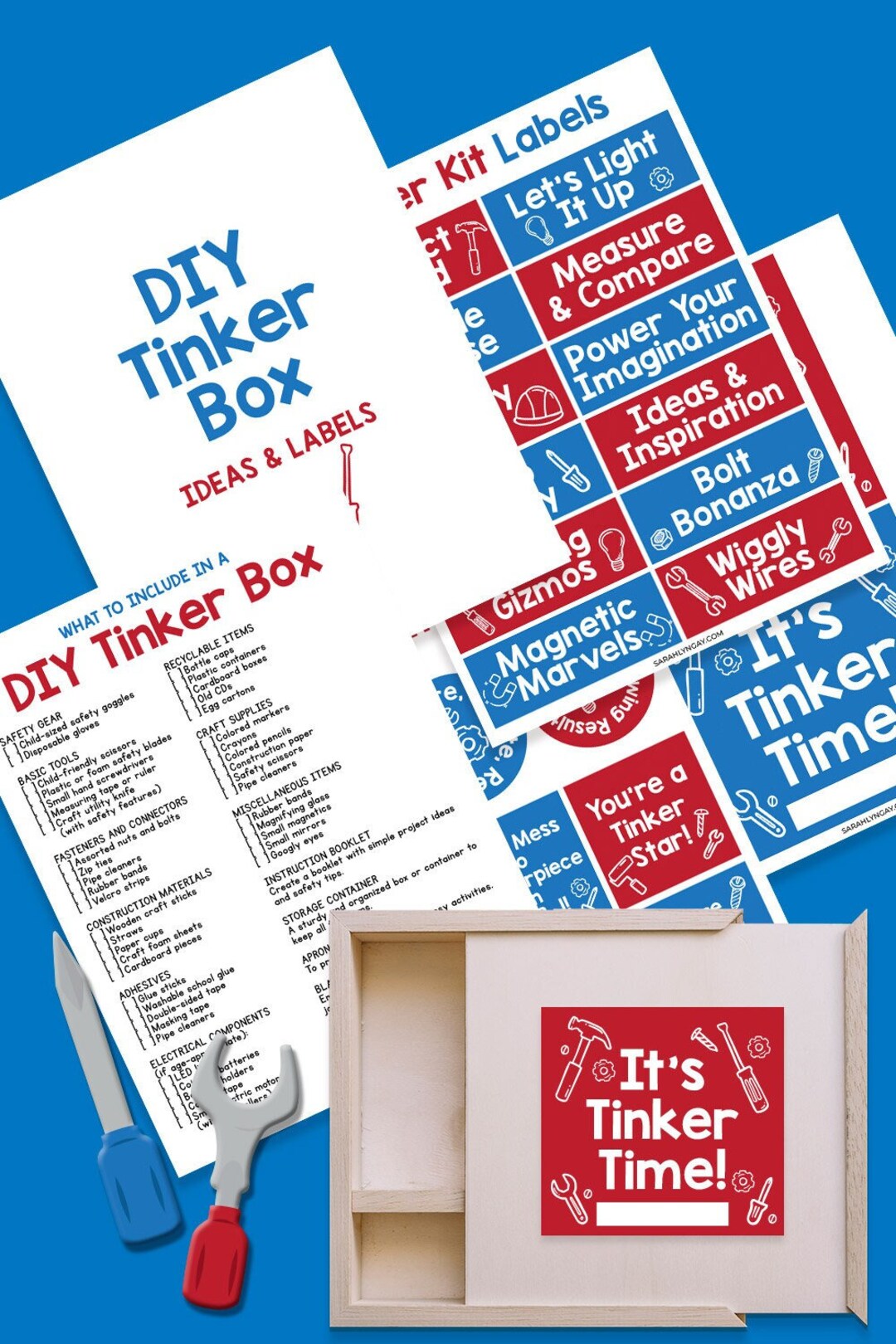 DIY Tinker Box Ideas and Labels, Tinker Box, DIY Tinker Box, Digital