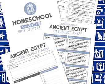Ancient Egypt Unit Study, Ancient Egypt, Unit Study, Digital Download, Printable Download, Instant Download, STEM, STEM Activity
