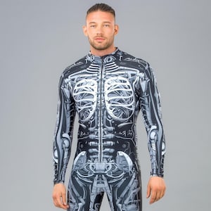 Adult Halloween Costume, Skeleton Costume, Men Halloween Costumes, Halloween Costume, Skeleton Men Bodysuit, Halloween Adult Costume Men