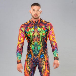 Body da uomo con stampa 3D: costume Cyber Rave
