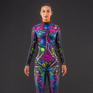 Skeleton Costume Woman, Adult Halloween Costume , Halloween Adult Bodysuit, Halloween Skeleton Costume, Alien Costume Women, Sexy Costume