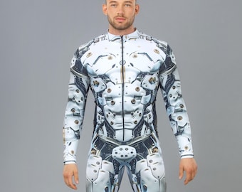 Robot Costume Bodysuit: Cyberpunk Rave Festival Clothing