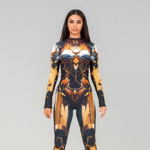Halloween Costume, Cyberpunk Outfit, Robot Cosplay Costume, Sci Fi Warrior Costume, Halloween Costume Women, Cyborg Costume for Adult