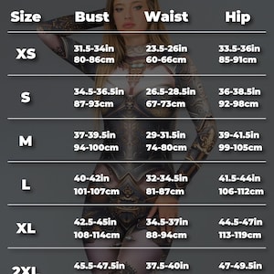 May include: A size chart for women, with measurements in inches and centimeters. The chart includes bust, waist, and hip measurements for sizes XS to 2XL. The website www.believe.bg is displayed at the bottom.