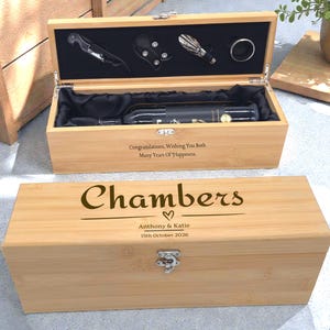 Unique Personalised Wine Box Set - Ideal for Weddings & Anniversaries