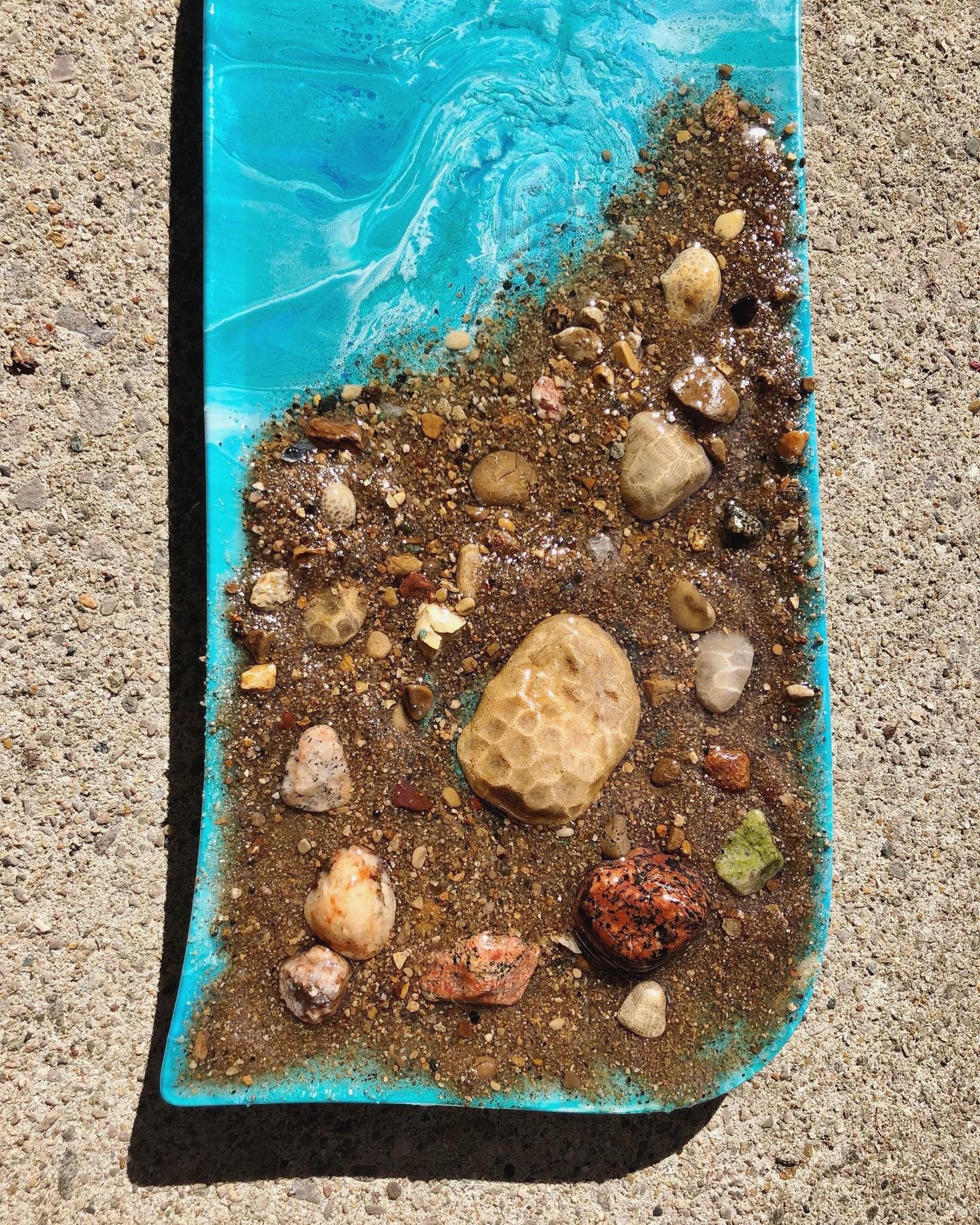 Petoskey/Charlevoix Steine und sandblaues Epoxidharz | Etsy