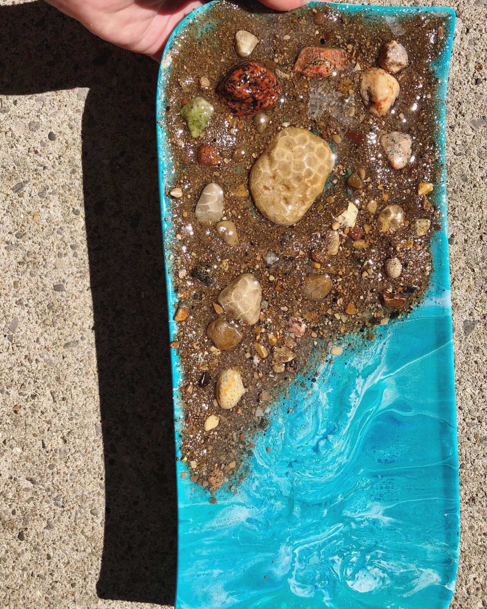 Petoskey/Charlevoix Steine und sandblaues Epoxidharz | Etsy
