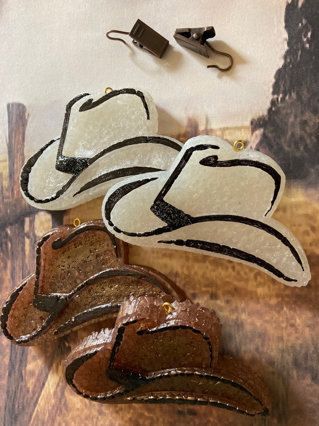 Cowboy Hat Vent Clip Moldsmold. Silicone Freshie Moldaroma Etsy