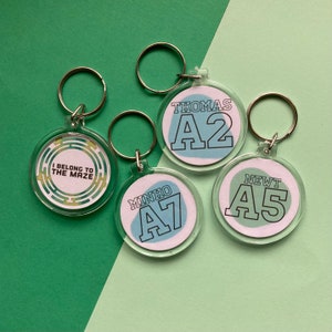 Maze runner keychains/ key rings