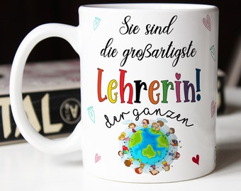 Geschenk für Lehrerin Lehrer personalisierte Tasse Schule Party Geschenk Danke Abschiedsgeschenk, perfektes Geschenk für Erzieherin Erzieher