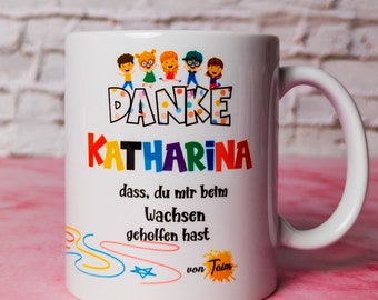 Dankeschön Erzieherin personalisierte Tasse Kindergärtnerin Kita Abschied Party Geschenk für Erzieher Erzieherin Danke Geschenk Tagesmutter