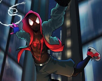 Spiderman Miles Morales Impresión de arte