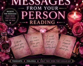 May include: A set of four rectangular cards with pink-toned backgrounds and black cursive text, featuring phrases like I think about you everyday and I miss you more than you know. The cards are surrounded by a candle, perfume bottle, and lipstick.