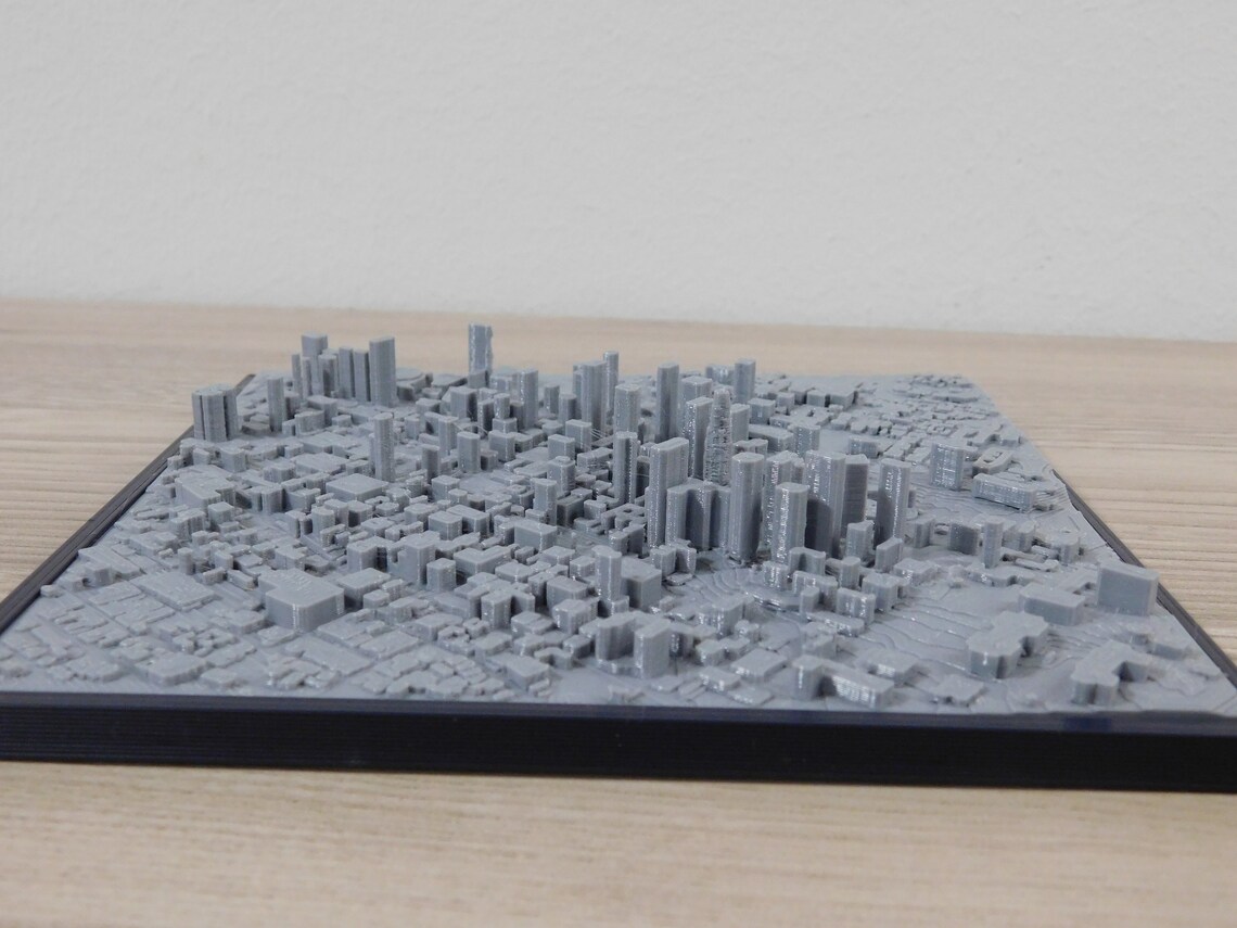 3D Printed Model of Downtown Los Angeles 3D Printed City Etsy
