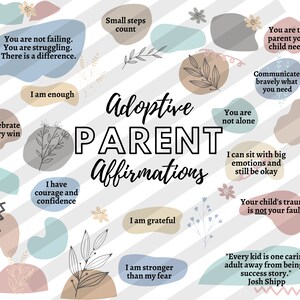 Digital Download Adoptive Parent Affirmations PDF PNG