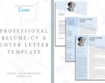 Resume CV Cover Letter Template - Professional, Modern, Clean
