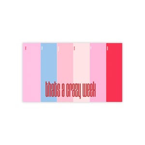 Bunte Post-It Notiz Blöcke für Wochenplanung Memo dass ist eine verrückte Woche Planer Briefpapier Bunt Schreibtisch Organizer Pink Geschenk für Studenten