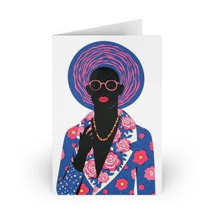 Tarjeta de inspiración africana, arte de hombre negro, tarjeta de cumpleaños afrocéntrica para él, tarjeta de celebración cultural, regalo de África, tarjeta de cumpleaños afroamericana