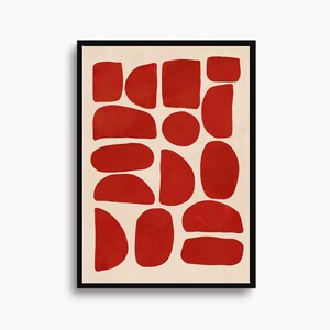 Open Edition Wall Art Abstract Pattens Art Poster Regular Shapes Art Home Decor For House Fine Art Giclee Print Earthy Shapes Decor