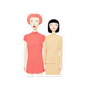Chic Fashion Kiss-Cut Stickers, Trendy Laptop Decals, Stylish Girl Stickers, Aesthetic Art Stickers, Cute Gift Ideas for Teens