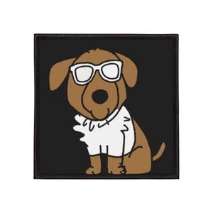 Cool Dog Iron-On Patch, Summer Theme Patch, Unique Dog Lover Gift, DIY Jacket Embellishment Dog, Cute Pet Accessory, Fun Fashion Statement