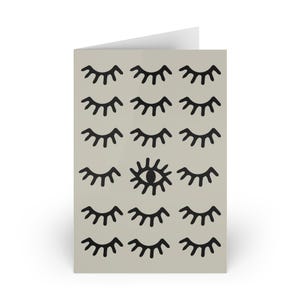 Cartões de felicitações elegantes e atraentes com designs exclusivos, notas de agradecimento com olhos gregos para aniversário, conjunto de cartões para presente para todas as ocasiões, com 1 ou 10 unidades