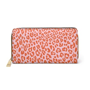 Stylish Leopard Print Zipper Wallet, Trendy Purse, Fashion Accessory for Women, Gift for Her, Everyday Use, Animal Print Handbag