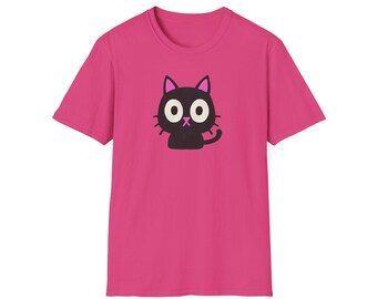 Camiseta unisex suave con estampado de gato, divertida, regalo para amantes de los gatos, top informal de verano, camiseta única con estampado de animales.