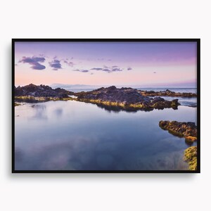 Open Edition Wall Art Sunset Poster Maderia Travel Portugal Summer Home Decor Lagoon Fine Art Nature Giclee Print Gentle Waves Decor