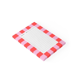 Kariert Rot Rosa Memo Pad Retro Notizblöcke Post It To Do Liste Sticky Notes Spielerisch Briefpapier Kühlschrank Erinnerung Für Mama Büro Co Worker Geschenk
