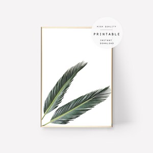 Print #55, Palm Leaves Print, Botanical Wall Art, Floral Decor, Palm Poster, Printable Leaf, Instant Download