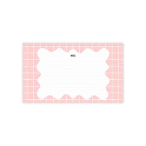 Chic Notizblock Set Rosa Grid Design Memo Pad Kariert Post It Notes Niedlich Bürobedarf Journaling Geschenk für Studenten Ästhetische Sticky Notes
