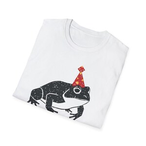 Party Frog Unisex Softstyle T-Shirt, Funny Tee, Gift for Friends, Birthday Celebration, Casual Wear