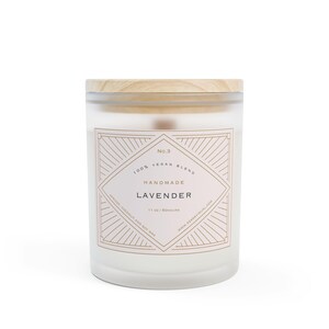 Lavender Scented Vegan Candle Gift For Her Christmas Handcrafted Soothing Candle for Relaxation, Home Decor, Gift for Her, Spa Evening