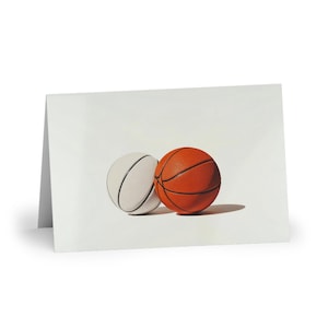 Juego de tarjetas de felicitación de baloncesto, tarjetas deportivas únicas para celebraciones, regalo perfecto para amantes de los deportes, tarjetas de notas para todas las ocasiones, invitación