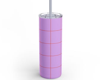 Stylish Skinny Tumbler, Colorful Matte Drinkware, Trendy Gift for Her, Summer Hydration, Perfect for Parties or Travel