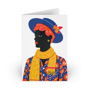 African Inspired Card Black Man Art Afrocentric Birthday Card For Him Cultural Celebration Card Africa Gift Afro American Birthday Card
