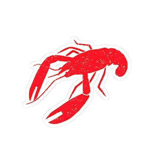 Crawfish Kiss-Cut Stickers Lobster Fun Seafood Decals for Laptop, Stickers Ocean Theme For Water Bottle, Journals, Planner Decals Parties