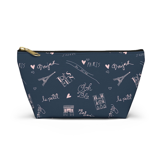 Pochette portaoggetti a tema parigino, trousse per il trucco, kit