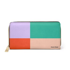 Custom Name Zipper Wallet, Colorful Organizer, Travel Zipper Wallet Perfect, Gift for Her Purse, Trendy Accessory Clutch, Practical Fashion